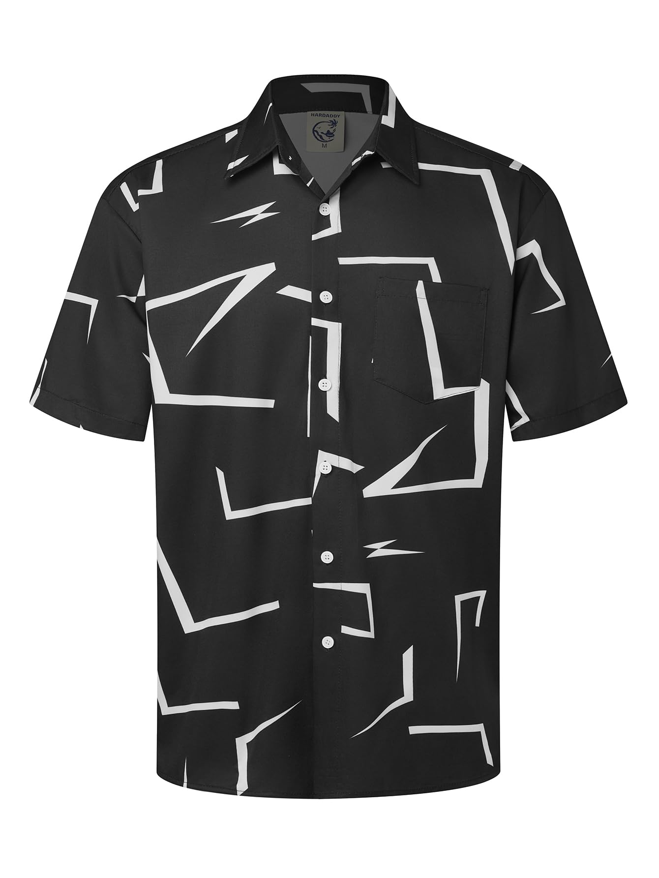 HOTHardaddy Men's Hawaiian Shirt Short Sleeves Printed Button Down Summer Beach Casual Shirts