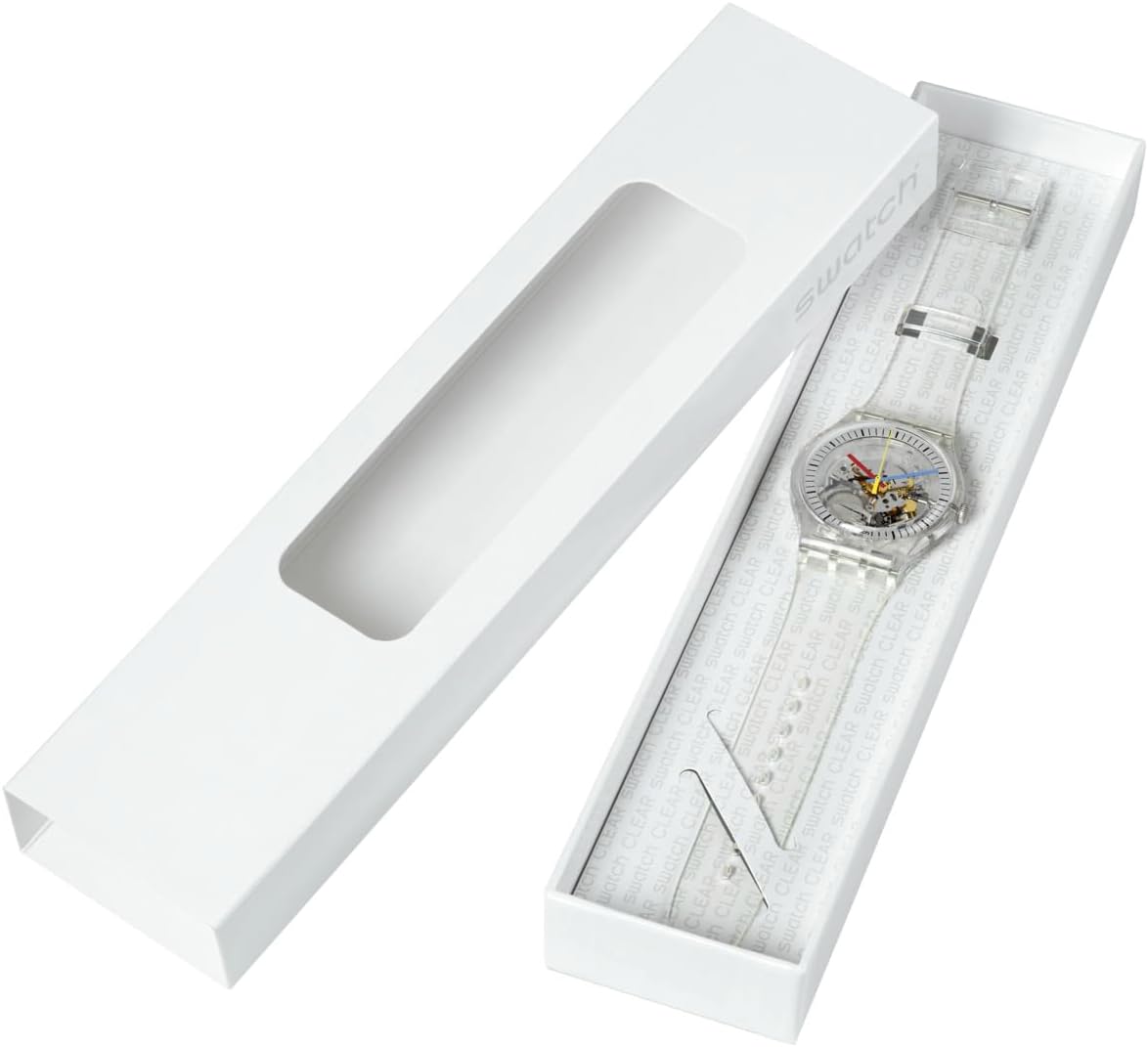 HOTSwatch New Gent Biosourced Unisex Watch Casual Polymer Transparent Quartz Waterproof Clearly New Gent
