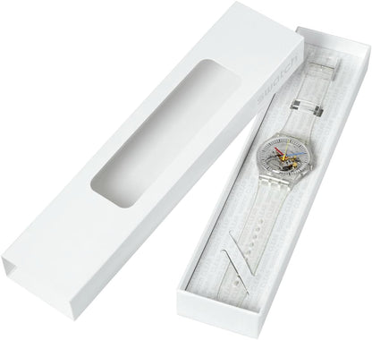 HOTSwatch New Gent Biosourced Unisex Watch Casual Polymer Transparent Quartz Waterproof Clearly New Gent