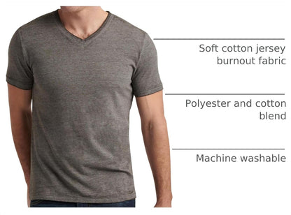 HOTLucky Brand Men's Venice Burnout V Neck Tee