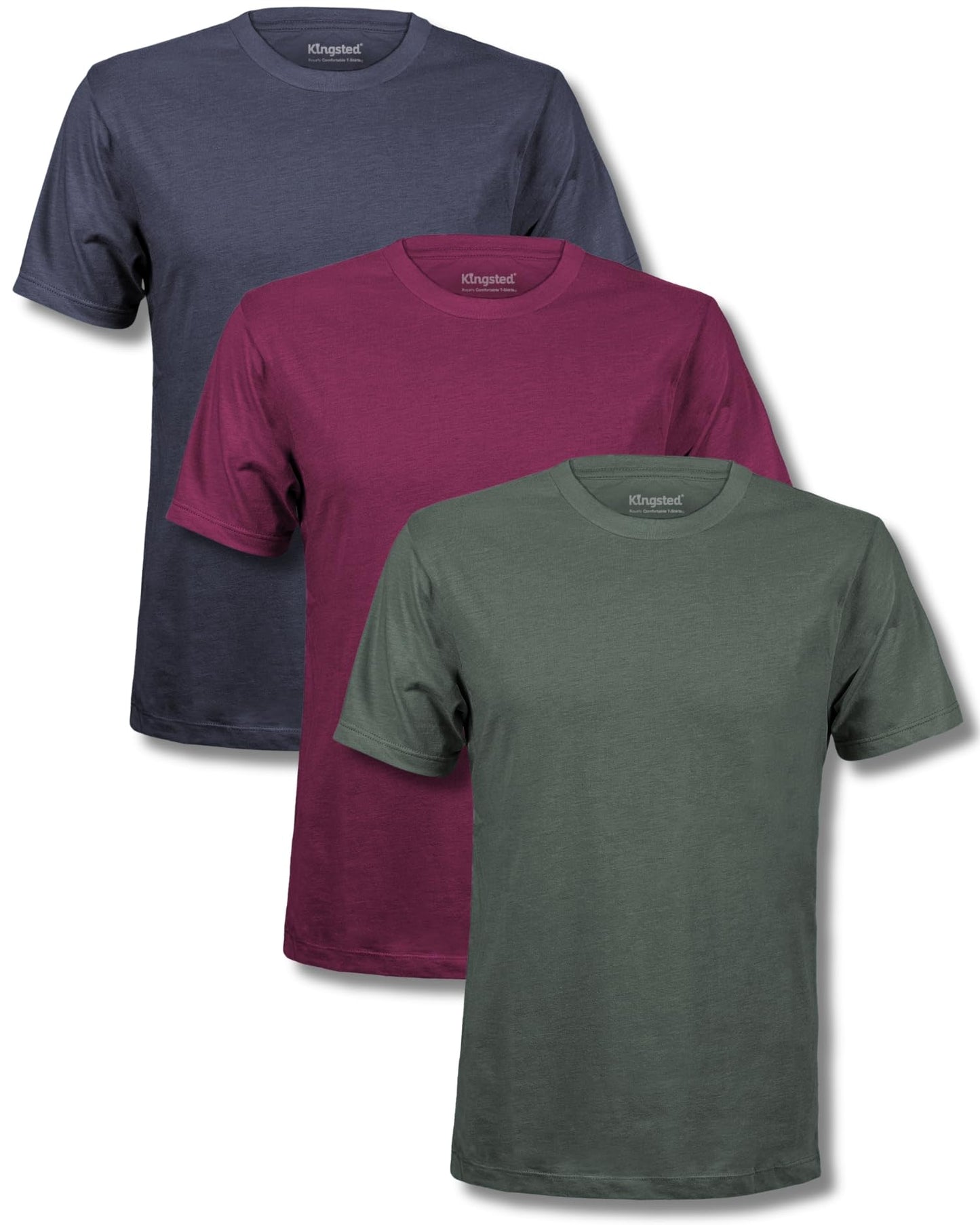 HOTKingsted T-Shirts for Men Pack - Royally Comfortable - Super Soft Premium Fabric - Well-Crafted Classic Tee