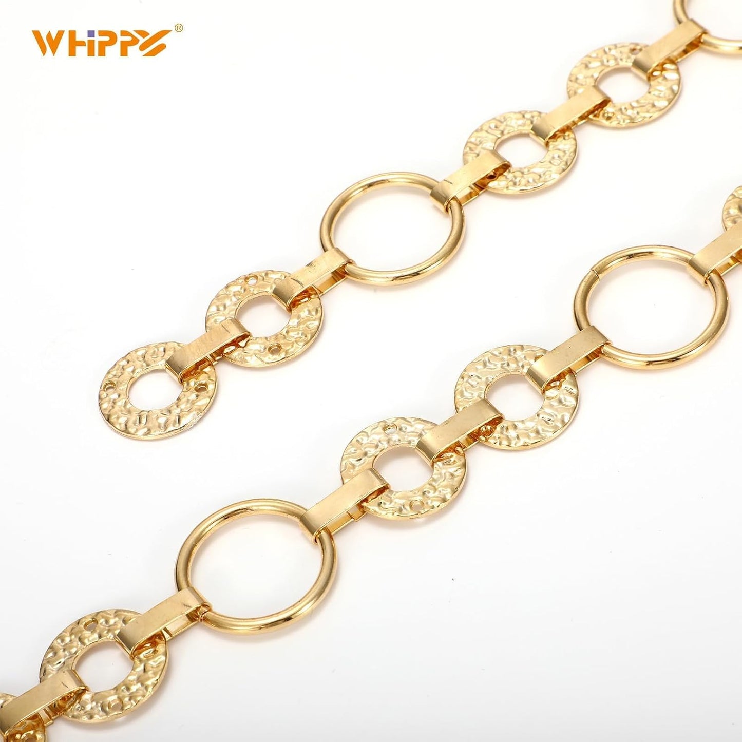 HOTWHIPPY Metal Waist Chain Belt Women Adjustable Body Link Belts Ladies Fashion Chain for Jeans Dress