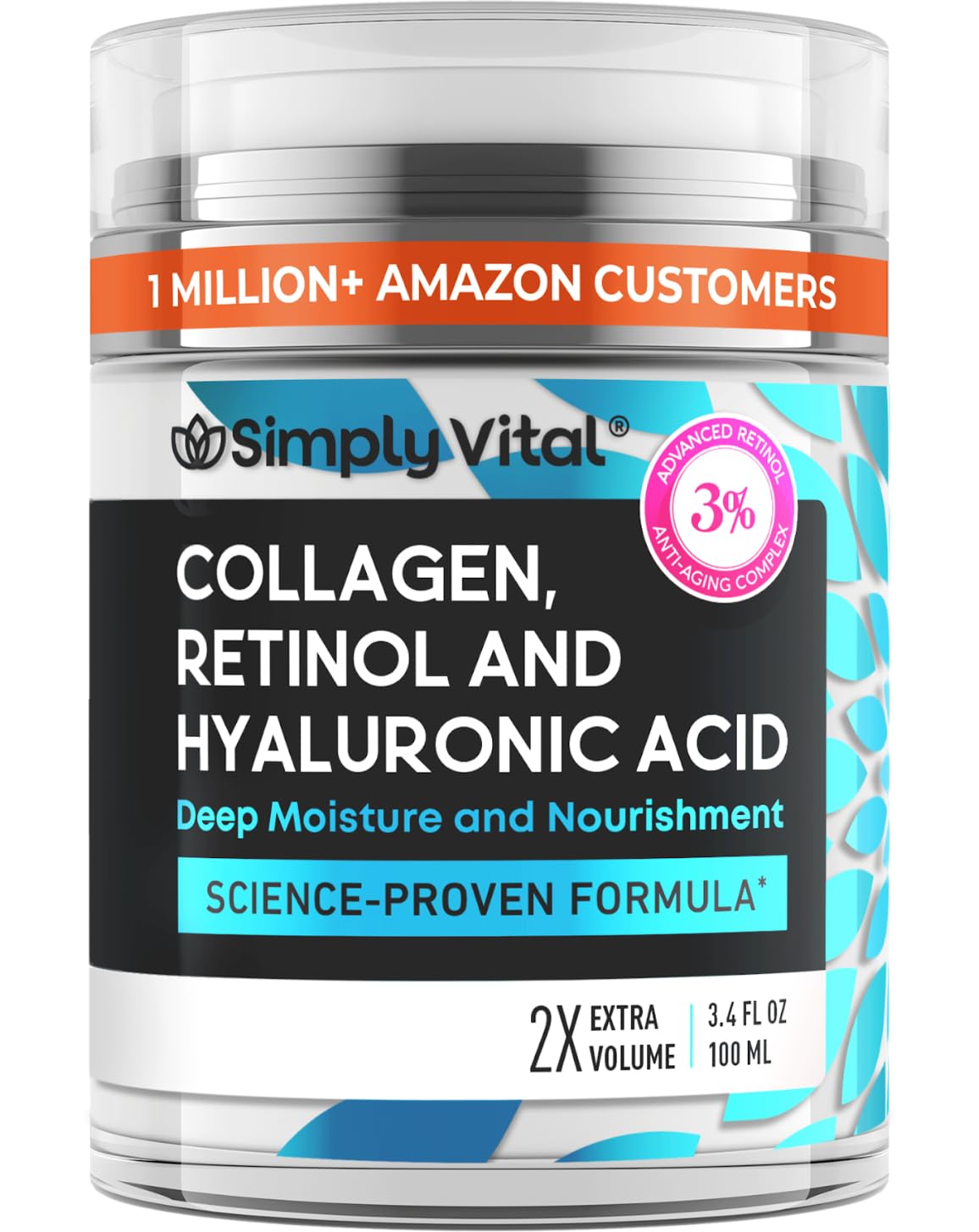 HOTAnti-Aging Face Moisturizer with Retinol, Collagen & Hyaluronic Acid - Moisturizer Face Cream for Women & Men - Visibly Firming & Hydrating Neck Cream - Day & Night Skin Care - 1.7 fl oz