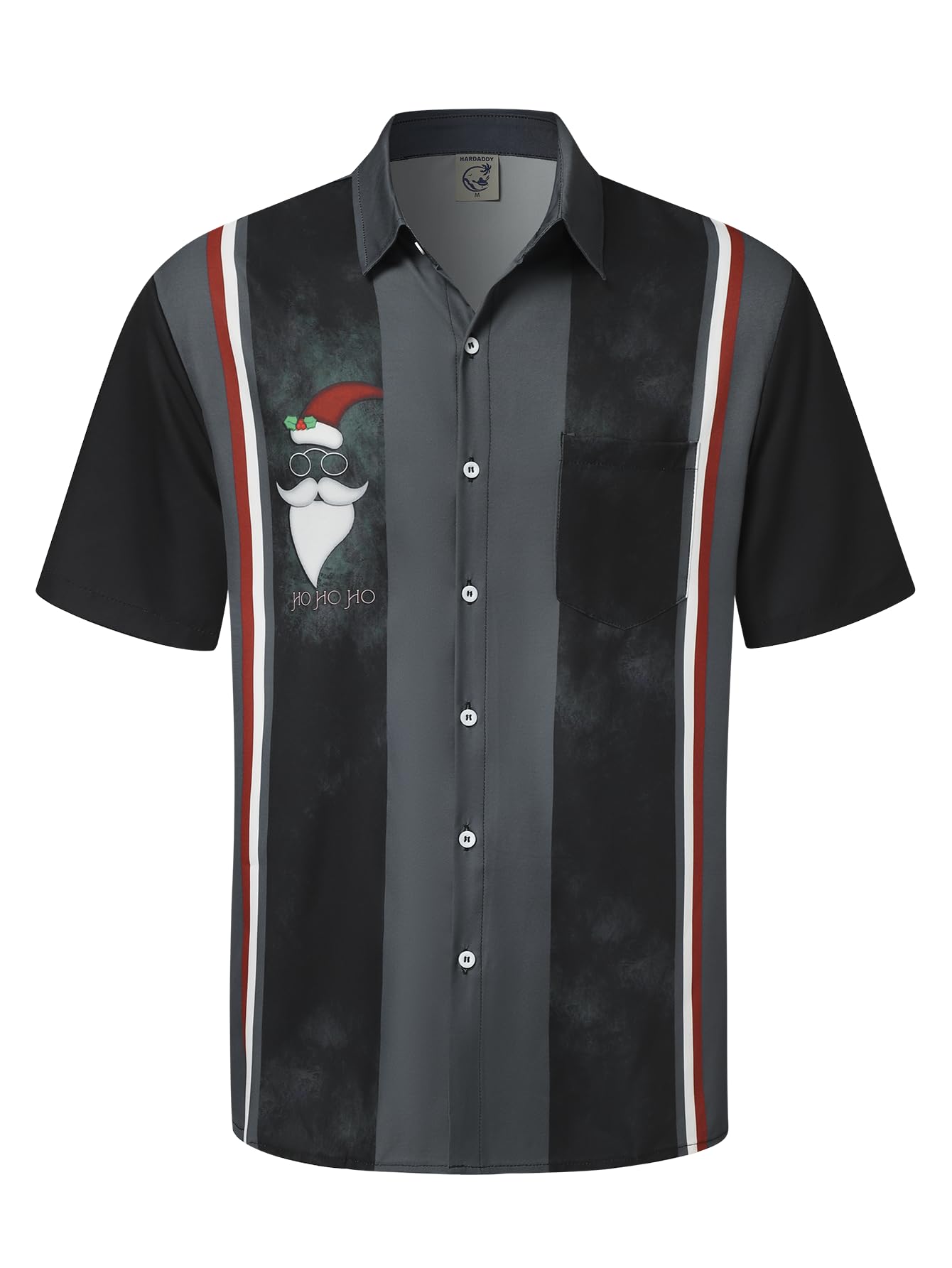 HOTHardaddy Men's Vintage Bowling Shirt Short Sleeve Button Down Hawaiian Summer Beach Printed Casual Shirts