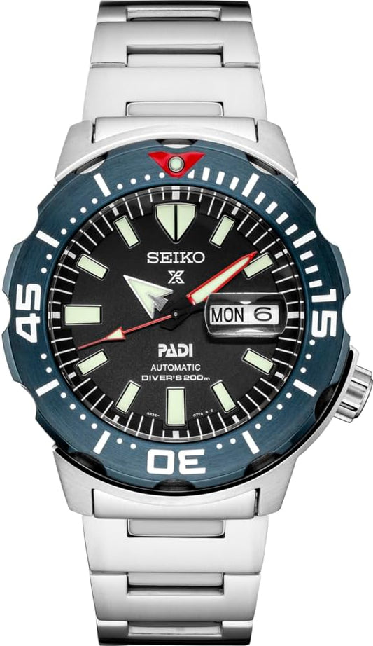 HOTSEIKO SRPE27 Automatic Dive Watch for Men - Prospex PADI Special Edition - LumiBrite Hands, Elapsed Timing Bezel - Water Resistant 200M