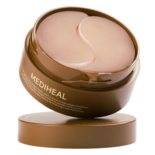 HOTMEDIHEAL Retinol Collagen Under Eye Patches - Korean Hydrogel Eye Pads (60 patches) with 95% Retinol & Collagen - Improves Puffy Eyes & Dark Circles - Non Irritating, Encapsulated Retinol