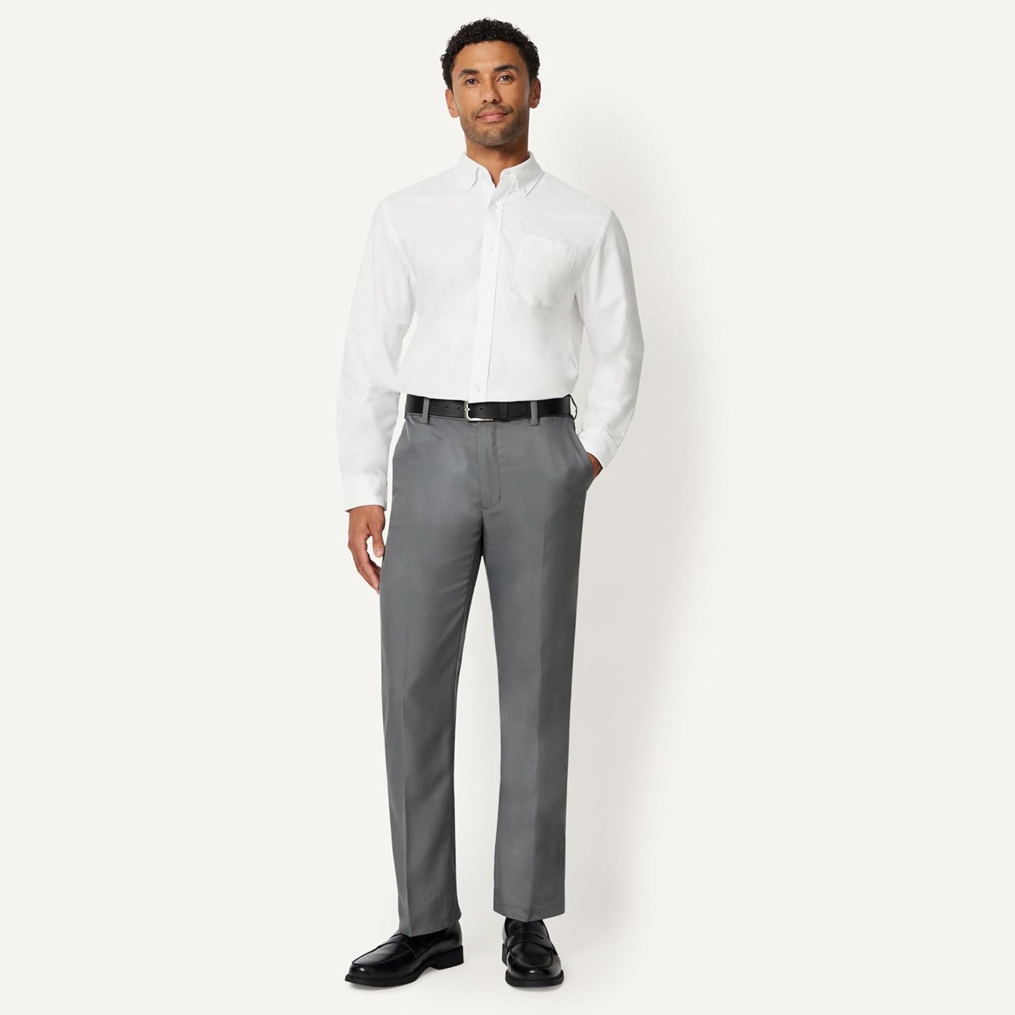 HOTAmazon Essentials Men's Long-Sleeve Pocket Oxford Shirt