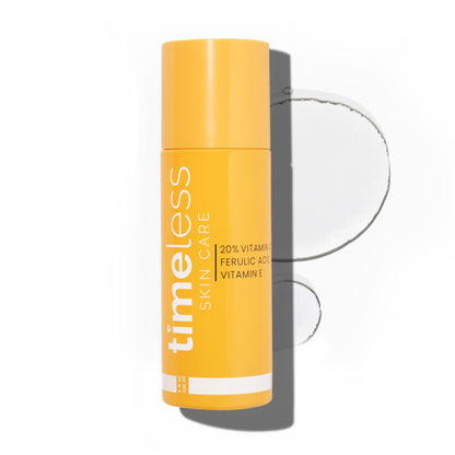 HOTTimeless Skin Care Vitamin C Serum with Vitamin E & Ferulic Acid - Brightening Serum - for Oily & Dry Skin - Fragrance-Free - 1 oz