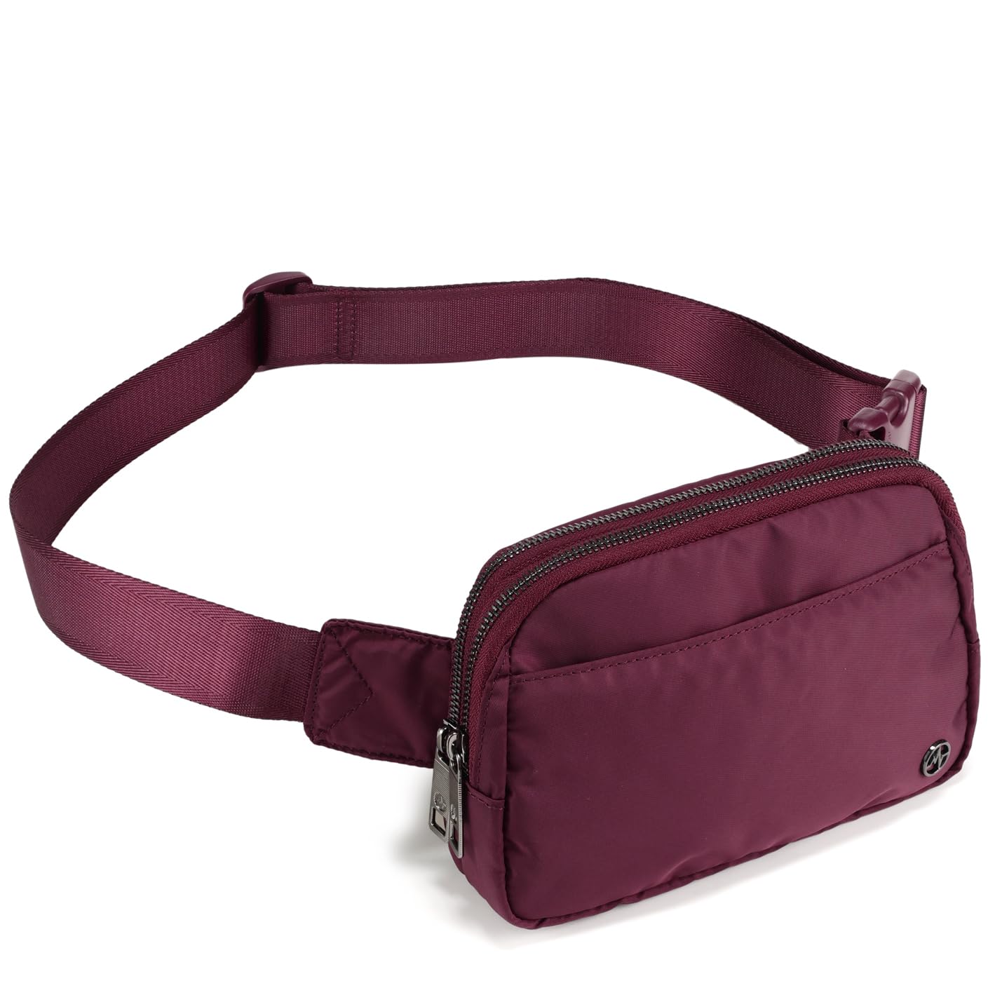 HOTPander Everywhere Belt Bag for Women, 5 Zipper Pockets Nylon Crossbody Fanny Pack Purse (White Opal)