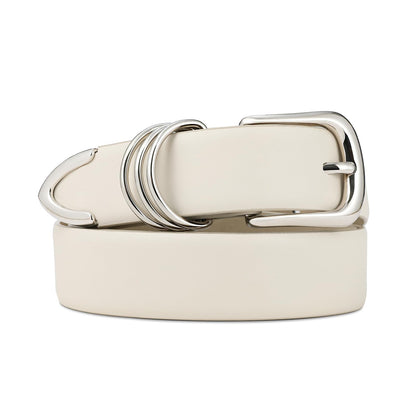 HOTRISANTRY Women's Leather Belts with Gold Buckle Fashion Leather Waist Belt Elegant Ladies Belts for Jeans Gifts for Women