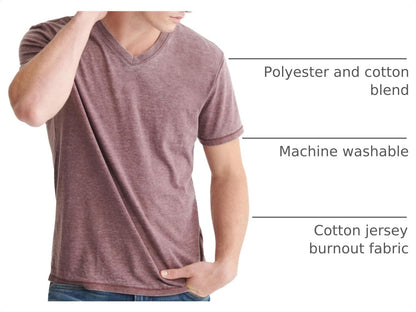 HOTLucky Brand Men's Venice Burnout V Neck Tee