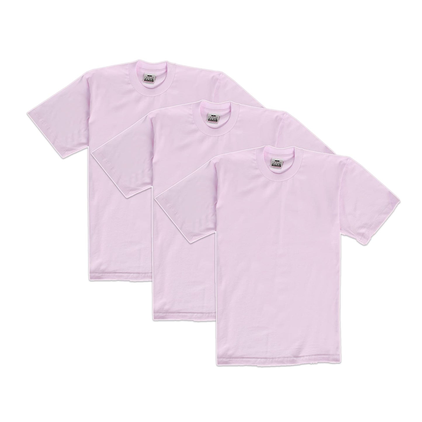 HOTPro Club Men's 3-Pack Heavyweight Cotton Short Sleeve Crew Neck T-Shirt