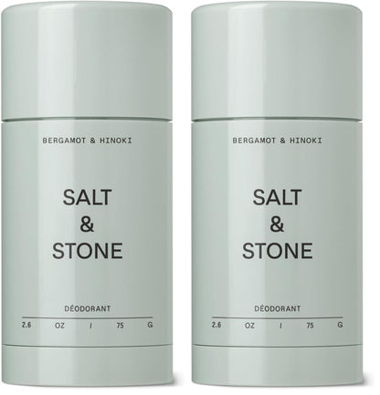 HOTSalt & Stone Aluminum Free Deodorant | Extra Strength 48 Hour Protection for Women & Men | Made with Seaweed Extracts, Niacinamide & Prebiotics | Saffron & Cedar | Extra Strength 48 Hour Protection, Gender Neutral Scent, Made with Niacinamide, Spirulin