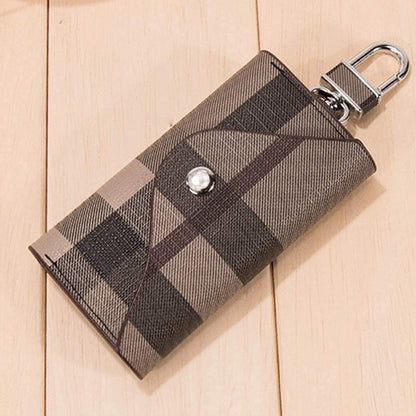 HOTWomen Men Leather Car Key Chain Card Holder Money Wallet Pouch Case 6 keys Organizer Bag Case