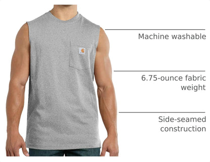 HOTCarhartt Men's Dearborn Relaxed Sleeveless T-Shirt