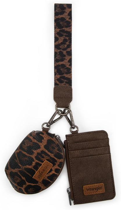 HOTWrangler Keychain Wristlet Wallets for Women Western Dual Pouch Wristlet Credit Card Holder Wallet