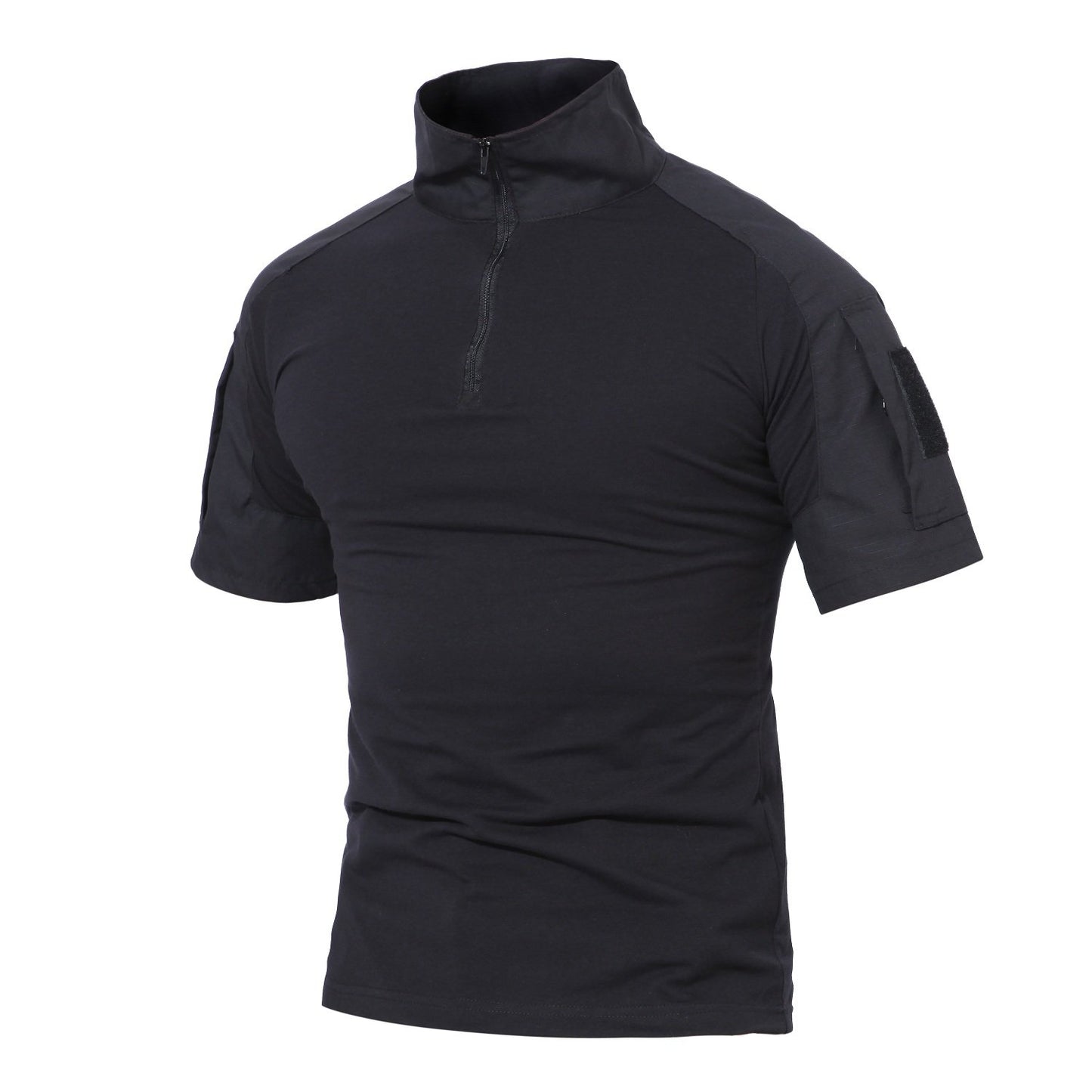 HOTMAGCOMSEN Men's Tactical Military Shirts 1/4 Zip Short Sleeve Slim Fit | Combat, Work, Hiking, Camping, Outdoor, Army Shirt