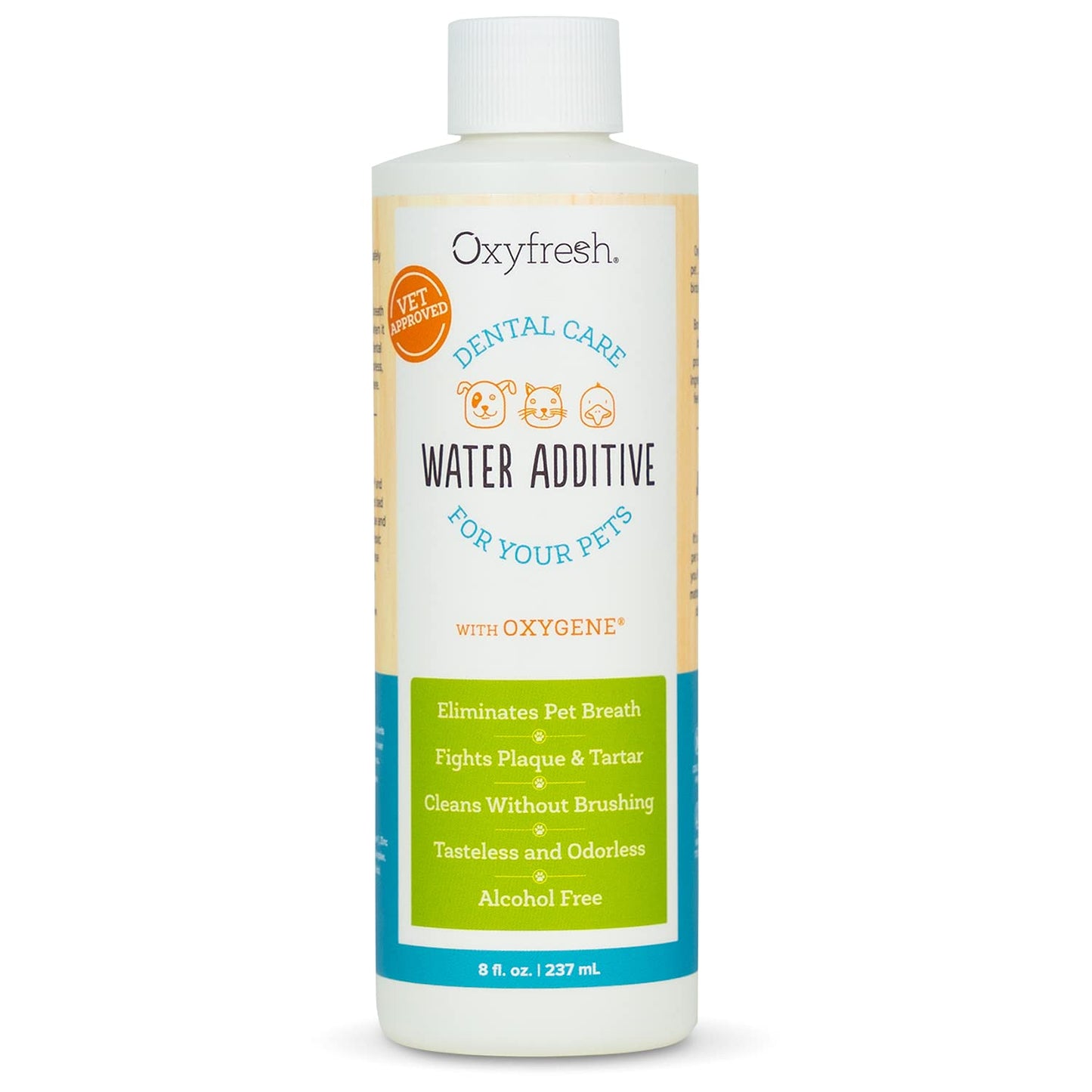 HOTOxyfresh Premium Pet Dental Care Solution Pet Water Additive: Best Way to Eliminate Bad Dog Breath and Cat Bad Breath - Fights Tartar & Plaque - So Easy, Just Add to Water! Vet Recommended 16 oz.