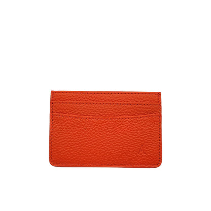 HOTAphrona | Leather 3-Pocket Wallet Slim Card Holder | Leather Card Holder for Men and Women | Leather Card Wallet | Leather Card Case | Luxurious Pocket Slim Card Holder (Orange)