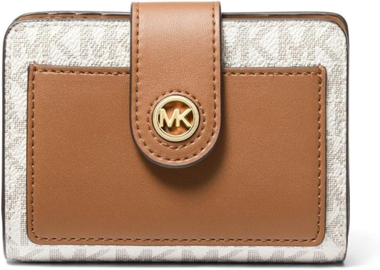 HOTMichael Kors Women's Mk Charm Small Tab Compact Pocket Wallet