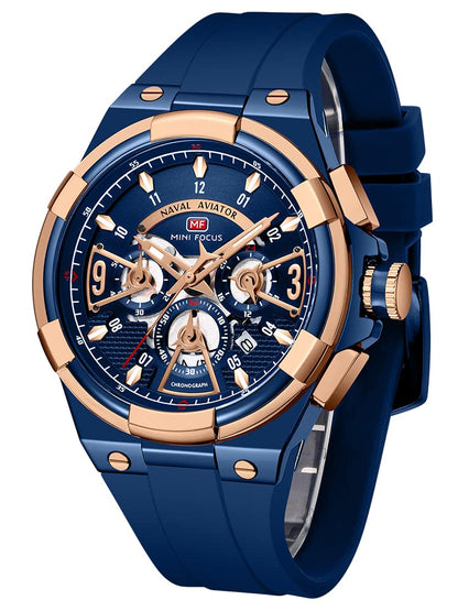 HOTAIMES Watch for Men Sport Military Waterproof Chronograph Mens Watches Analog Quartz Big Face Classic Stylish Fashion Casual Designer Business Work Wrist Watch Elegant Gift for Men