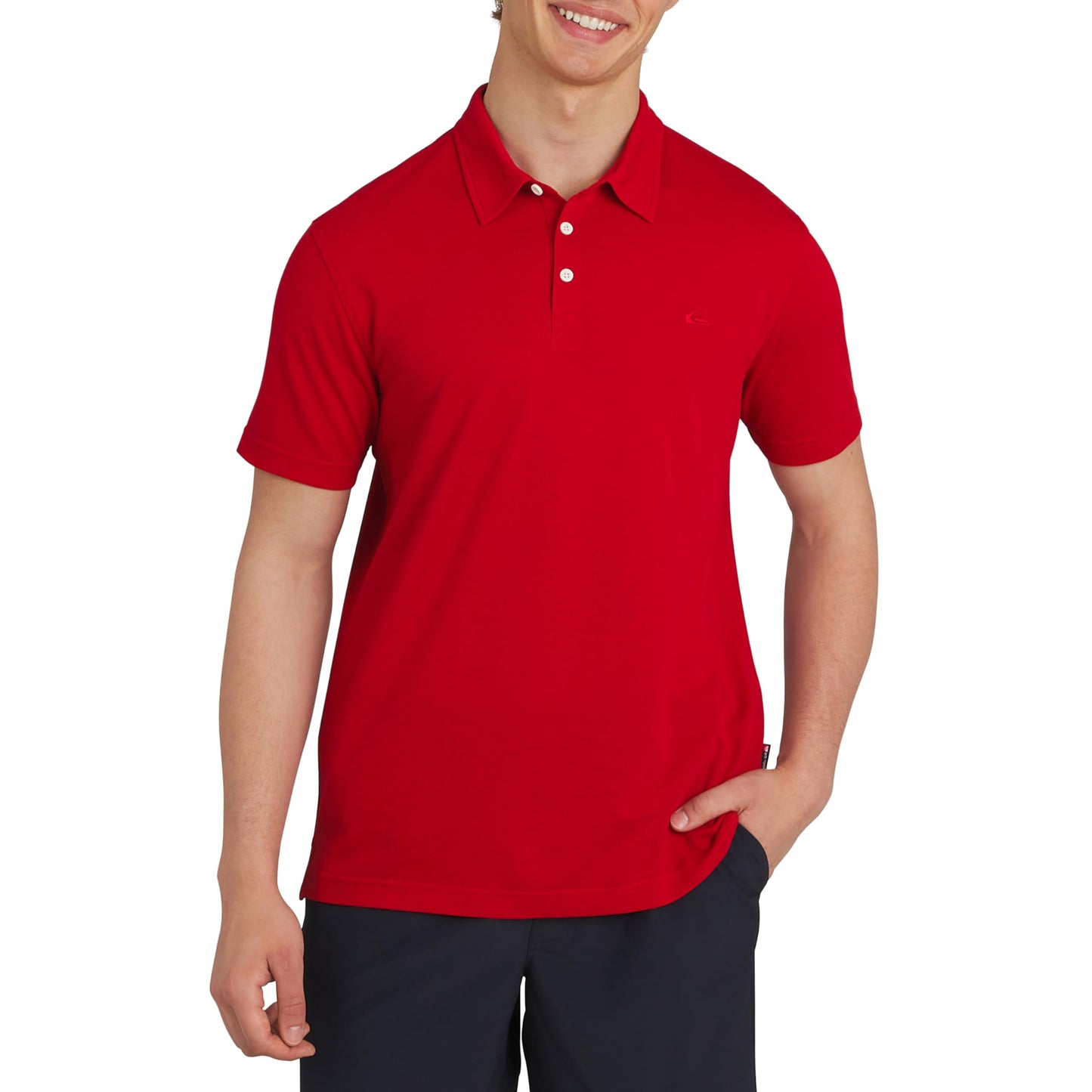 HOTQuiksilver Men's Regular Fit Premium Soft Short Sleeve Oxford Polo Shirt