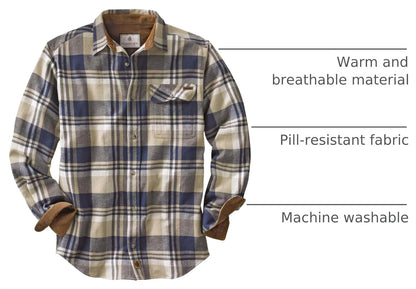 HOTLegendary Whitetails Mens Long Sleeve Button Down 100% Cotton Flannel Shirt
