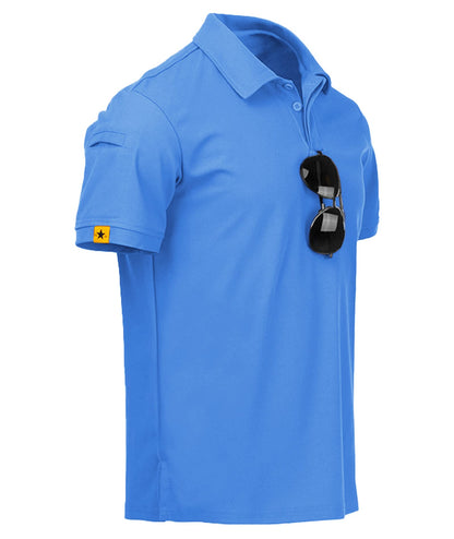 HOTV VALANCH Mens Polo Shirts Short Sleeve Moisture Wicking Golf Polo Athletic Collared Shirt Tennis T-Shirt Tops