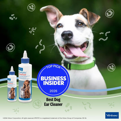 HOTEpiotic Advanced Ear Cleanser|Gentle Ear Cleanser for Dogs and Cats | Neutral pH routine dog ear wash and cat ear cleaner dries wet ears, cleanses wax & debris to smell fresh and clean
