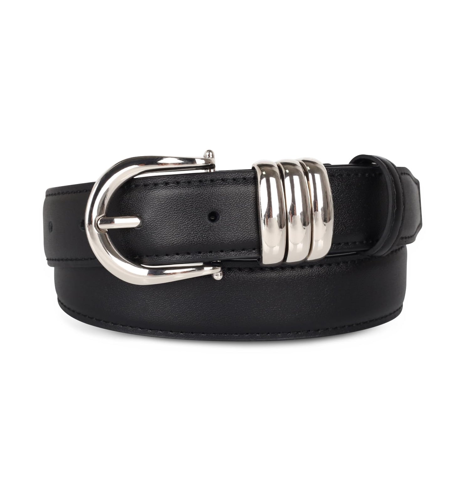 HOTAurolran Women's Leather Belt with Buckle - Ideal for Dresses, Jeans, and Coats