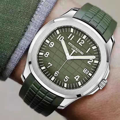 HOTSpecht & Söhne Watches for Men Japan Miyota 8215 Movement Watch Sport Movt Classic Automatic Mechanical Mens Wristwatch Rubber Strap Waterproof 40MM