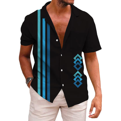 HOTKYKU Funky Hawaiian Shirt for Men Palm Beach Shirts Tropical Vacation Clothes