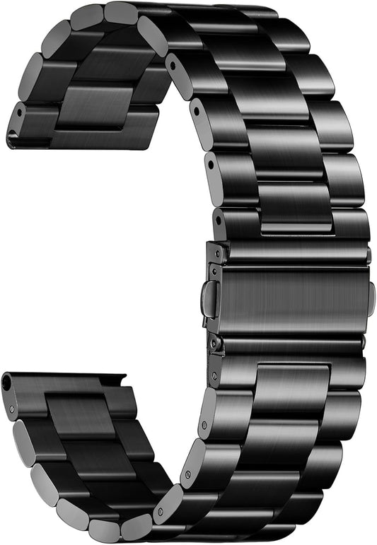 HOTNelumbo Quick Release Metal Chain Watch Bands,22MM Solid Stainless Steel Business Bracelet Strap for Samsung Gear S3/Galaxy Watch 46mm(2019)/Galaxy Watch 3 45mm
