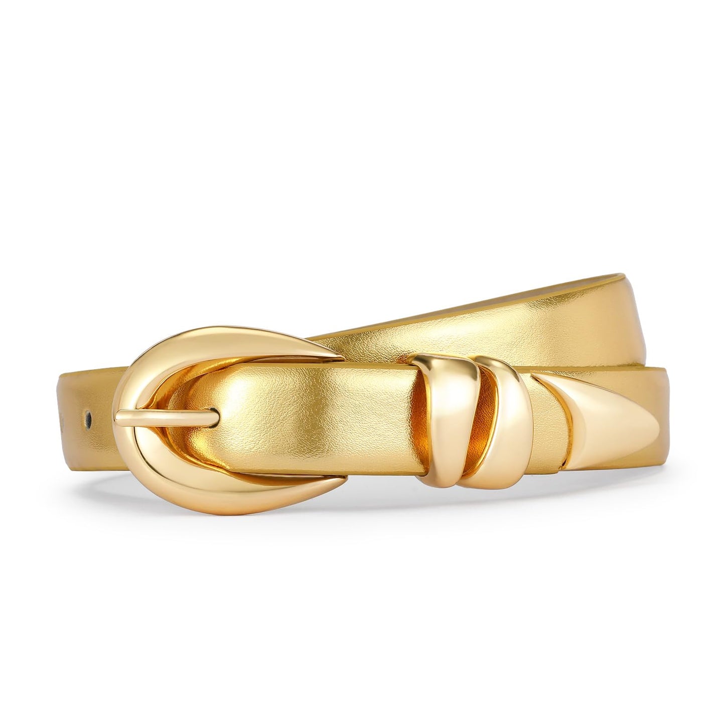 HOTBelts for Women with Gold Buckle for Jeans, Dress Leather Belts