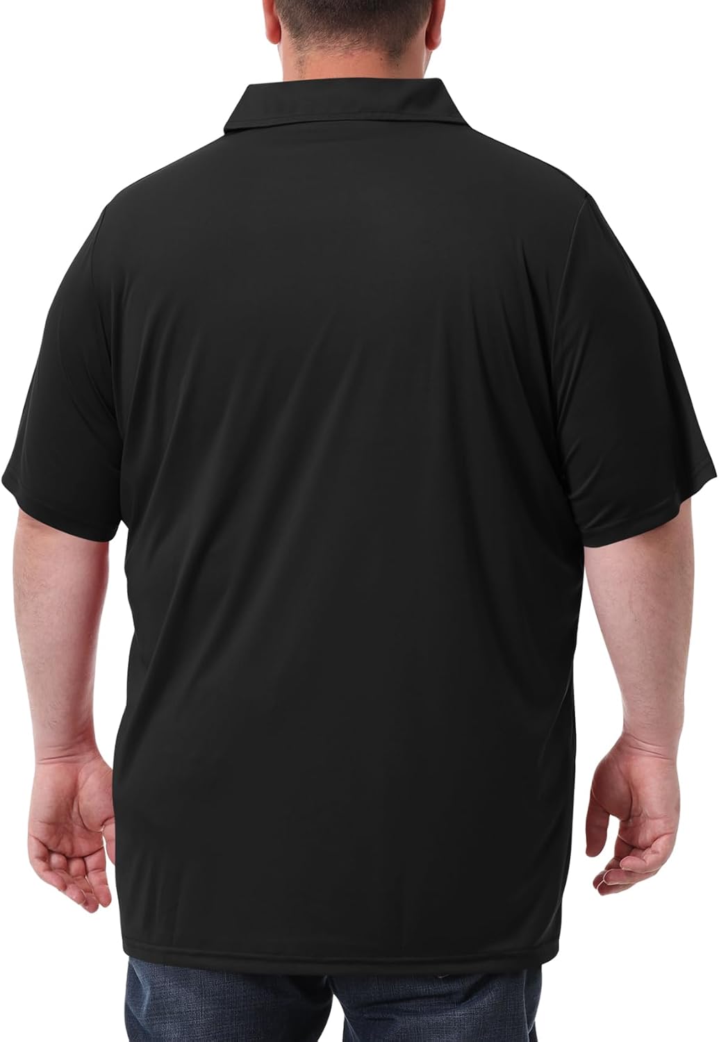 HOTIdtswch Men's Big and Tall Polo Shirts UPF 50+ Casual Work Quick Dry Short Sleeve Collared Golf Shirt（XL-8XL）