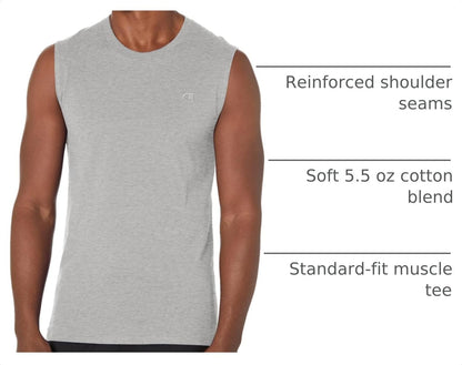 HOTChampion Men's Muscle Tank, Classic Graphic Muscle Tee, Sleeveless T-shirt for Men (Reg. Or Big & Tall)