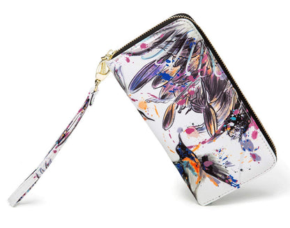 HOTWomen Wallet Card RFID For Womens Holder Blocking Credit Small Zipper Purse Pocket Bifold Slim Coin ID Ladies Wristlet Clutch Large Capacity Window Case Travel Zip Women's
