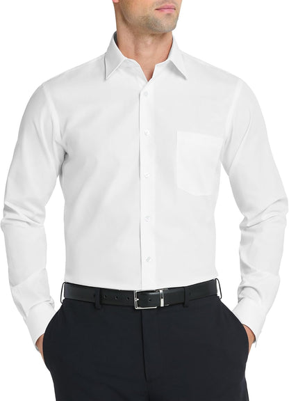 HOTVan Heusen Mens Dress Shirt Regular Fit Poplin Solid