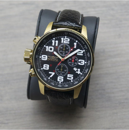 HOTInvicta Men's I-Force Left Handed Quartz Watch with Leather Strap