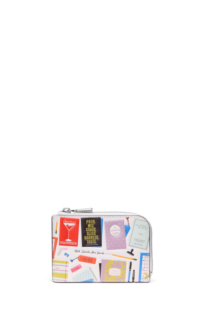 HOTkate spade new york Mini Zip Card Case Pebbled Leather Mini Zip Card Case