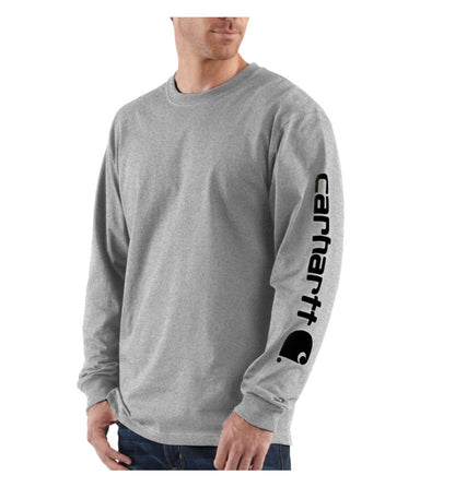 HOTCarhartt Men's Dearborn Loose Long-Sleeve Logo T-Shirt Closeout