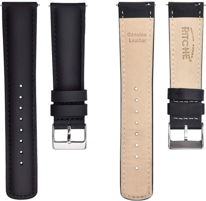 HOTRitche Christmas Gift Quick Release Leather Watch Bands Genuine Watch Straps for Men Women Top Grain Leather Watch Strap, White Elephant Gifts, Stocking Stuffers for Men, Father's Day gifts