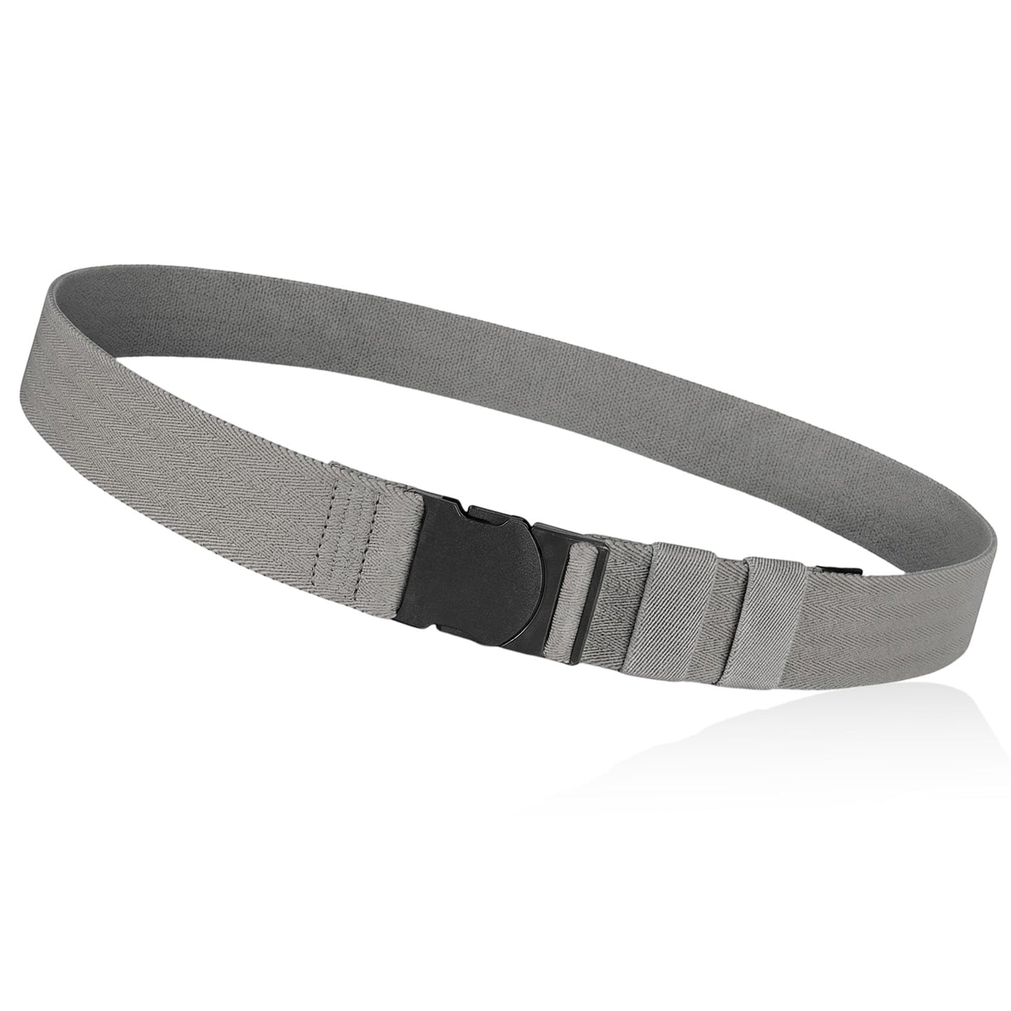 HOTWaist Wow No Show Invisible Elastic Belts for Women Men Adjustable Web Stretch Belt with Non-Metal Buckle for Jeans Pants