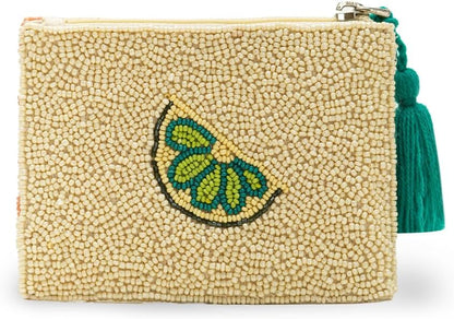 HOTAmerica & Beyond Margarita Beaded Coin Pouch, Multicolor, 5 x 3.5 Inches, Tassel Zipper