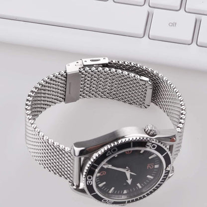 HOTEACHE Stainless Steel Thick Mesh Watch Bands for Mens, Quick Release Adjustable Heavy Duty Mesh Watch Straps 18mm 20mm 22mm