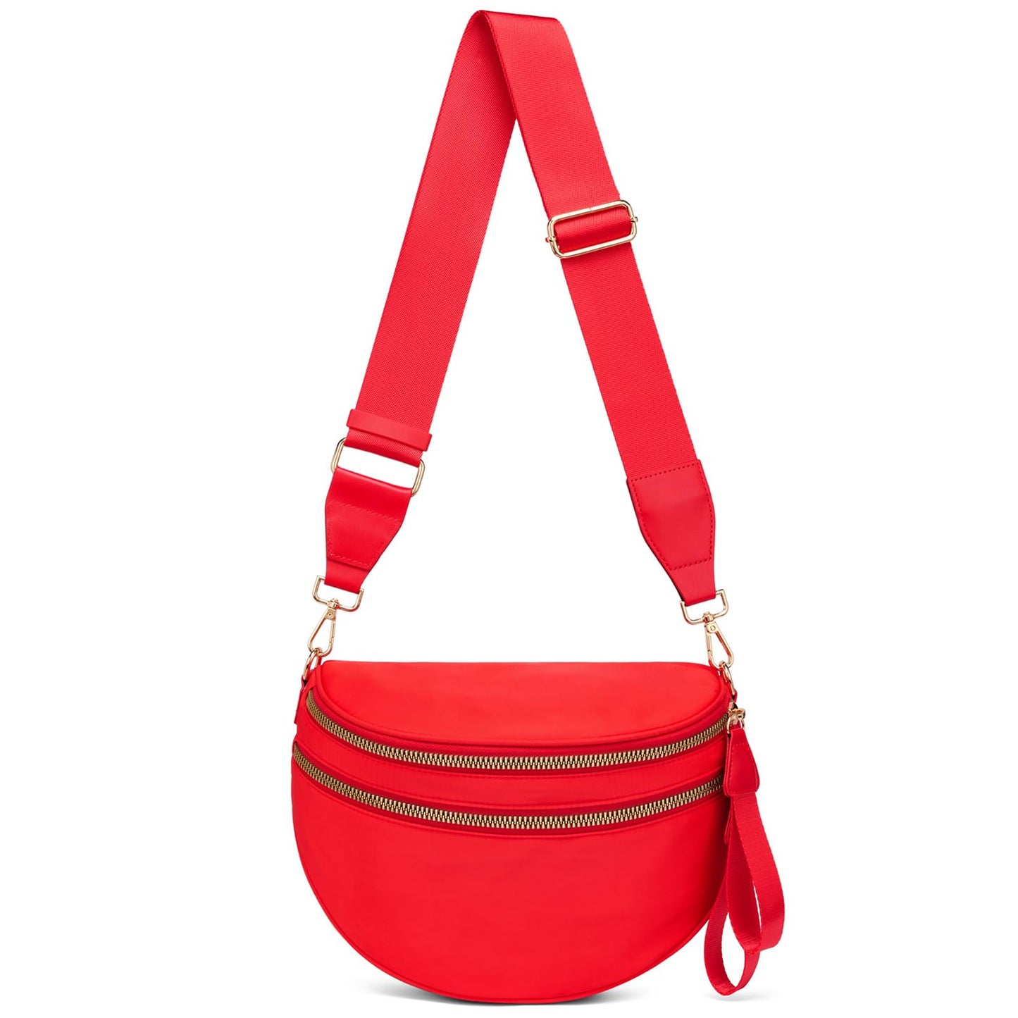 HOTPure Colour Crossbody Bum Bags for Women Spacious Checkered Cross body Bag Nylon Trendy Fanny Pack for Travel