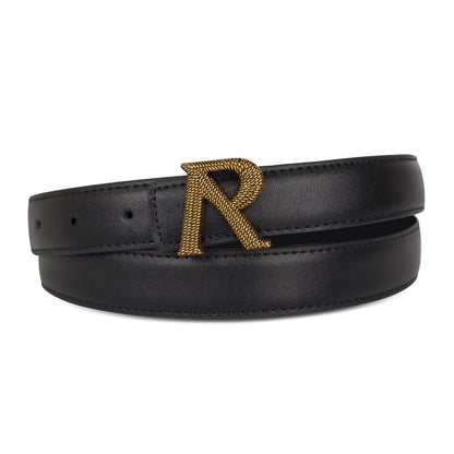 HOTRelang Women's Belts with Gold Buckle, Fashion Waist Band, Elegant Ladies' Belt, Gift for Women