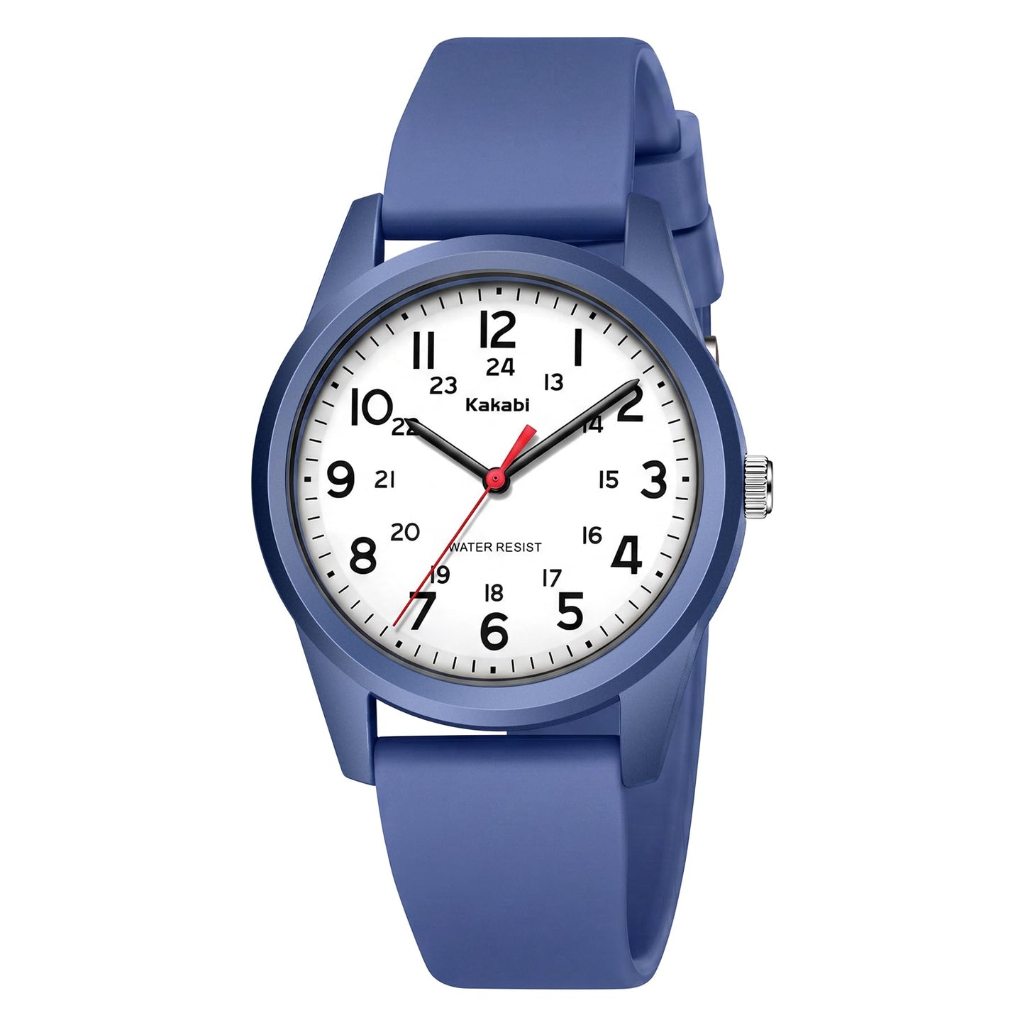 HOTWatches for Mens Womens Unisex Easy to Read Analog Quartz Wristwatch Silicone Strap Military 24 Hour Time Casual Comfortable 30M Waterproof