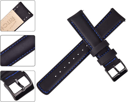 HOTRitche Christmas Gift Quick Release Leather Watch Bands Genuine Watch Straps for Men Women Top Grain Leather Watch Strap, White Elephant Gifts, Stocking Stuffers for Men, Father's Day gifts