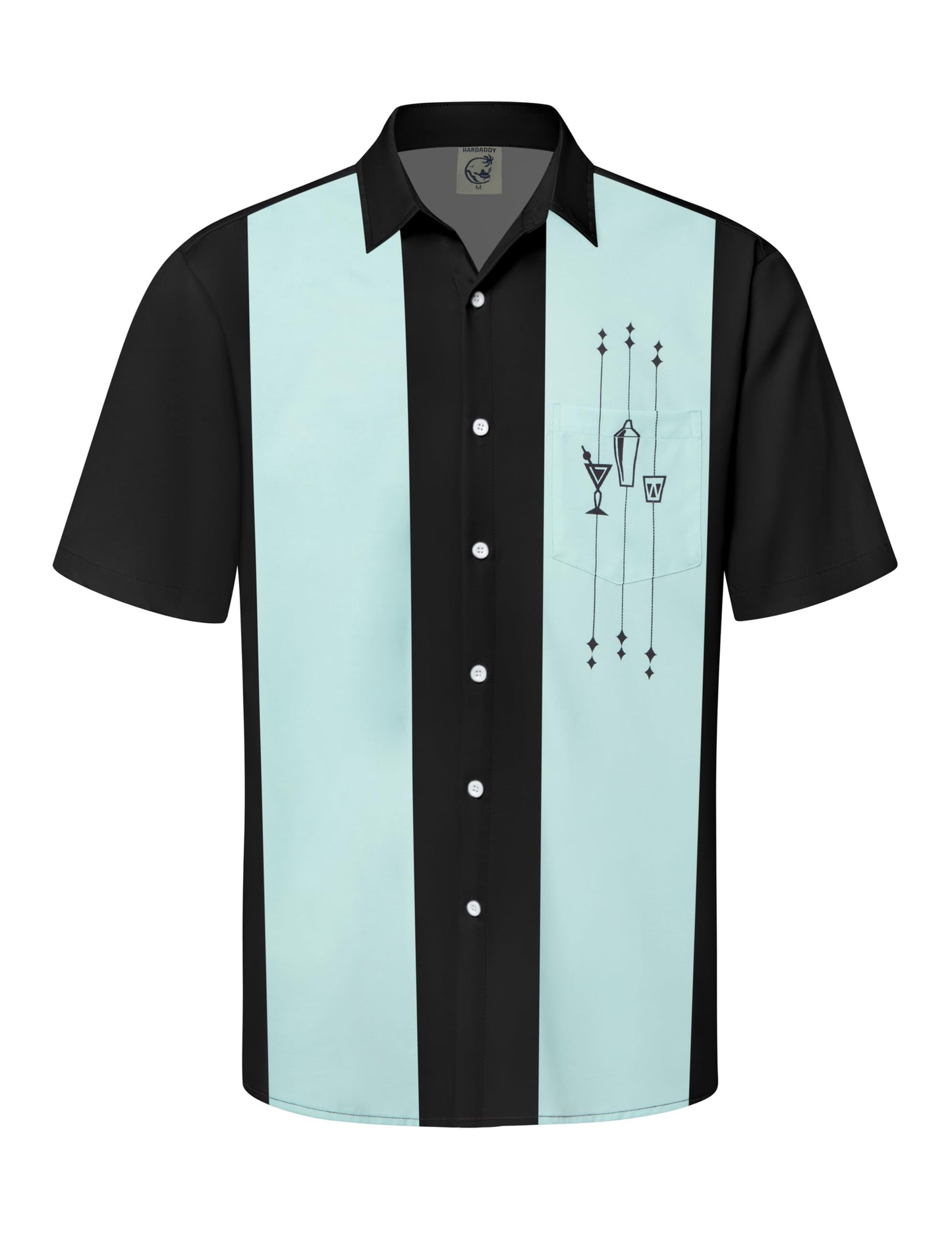 HOTHardaddy Men's Vintage Bowling Shirt Short Sleeve Button Down Hawaiian Summer Beach Printed Casual Shirts